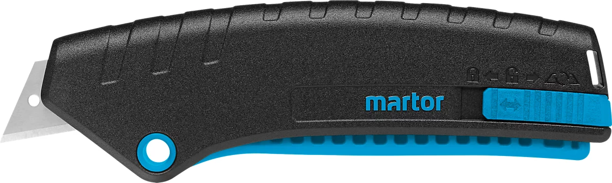 Cuchillo MARTOR MIZAR con empuñadura de pellizco, retracción automática de la hoja, Profundidad de corte 15 mm, Salida de la hoja 22 mm