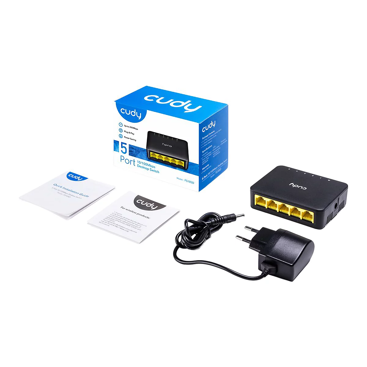 Cudy FS105D - Switch - 5 x 10/100 - Desktop