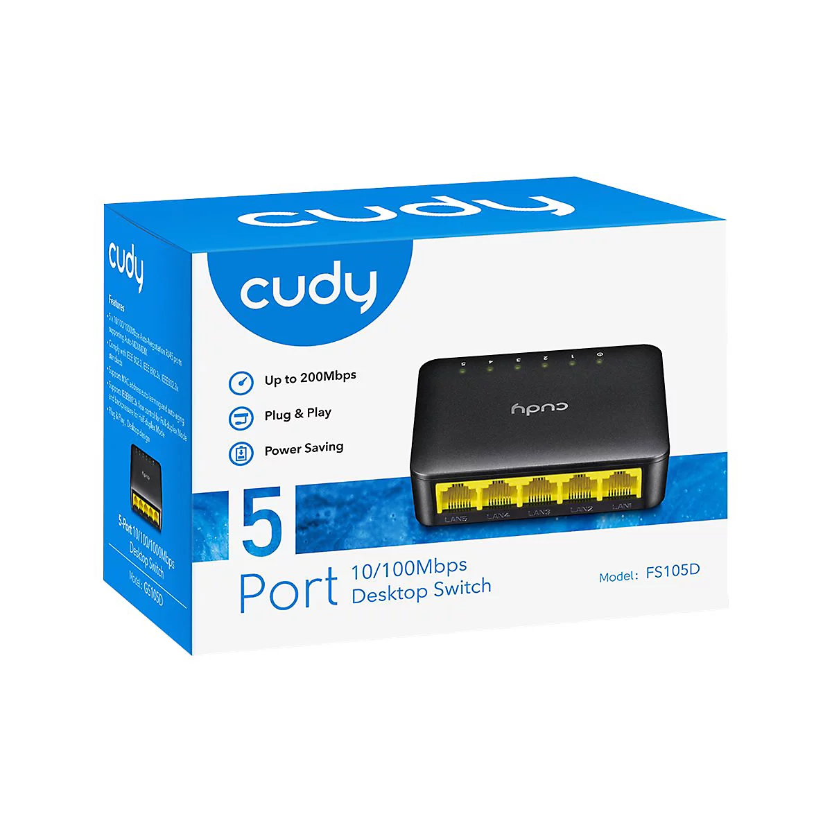 Cudy FS105D - Switch - 5 x 10/100 - Desktop
