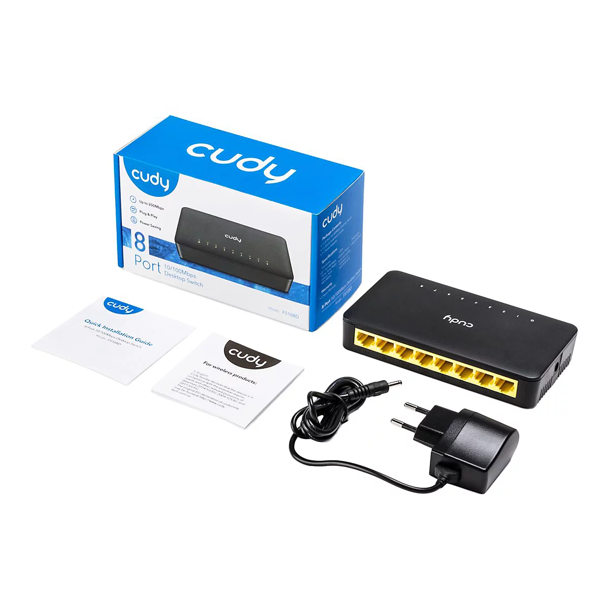 Cudy FS108D - Switch - 8 x 10/100 - Desktop