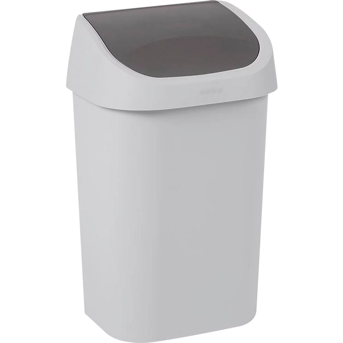 Curver Abfallbehälter Mistral, Swingdeckel, 100 % Recycling-Kunststoff, B 325 x T 253 x H 517 mm, 25 Liter, grau/anthrazit