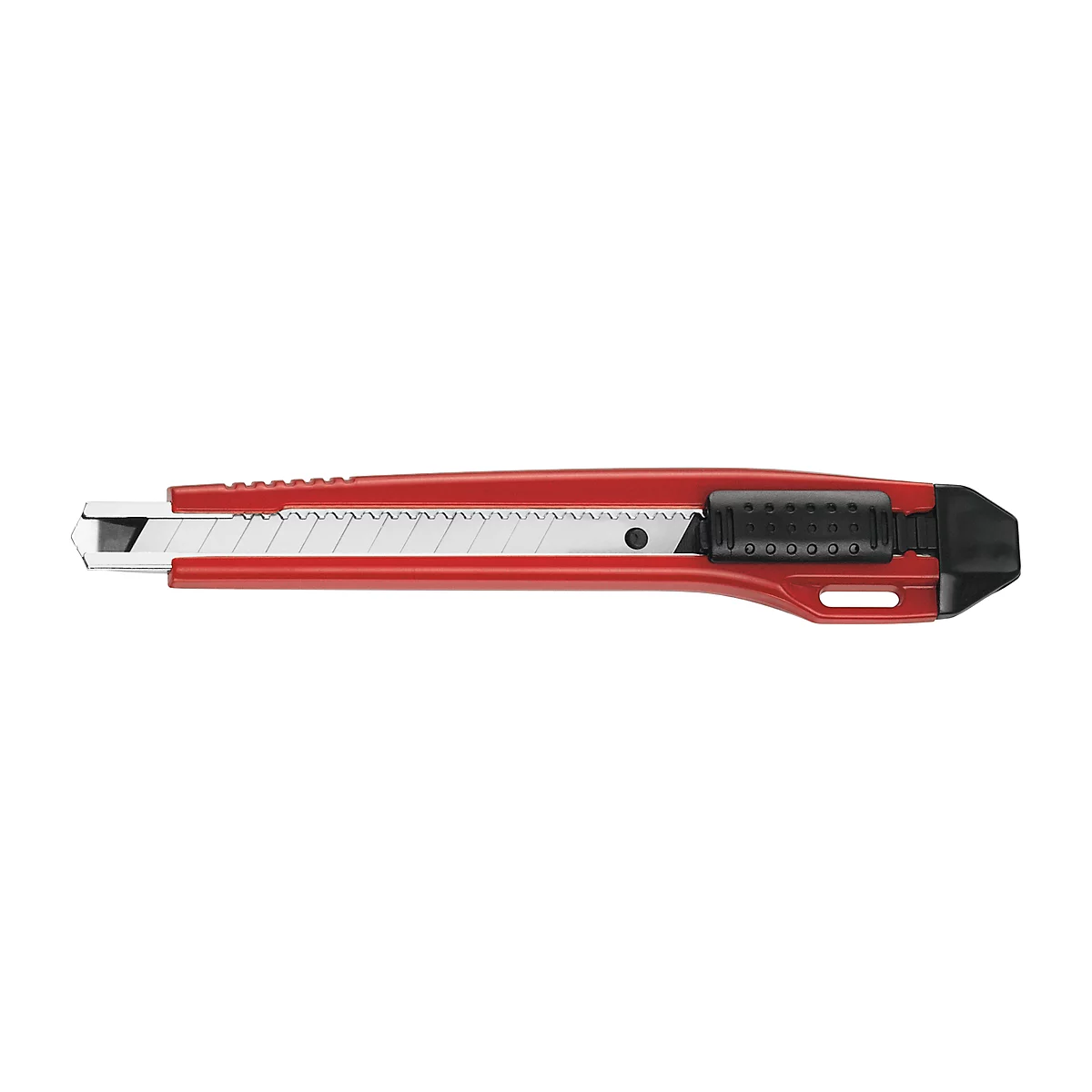 Cuttermesser Premium, Kunststoff, Rastautomatik, mit Aufhängeöse & Abbrechvorrichtung, 9 mm