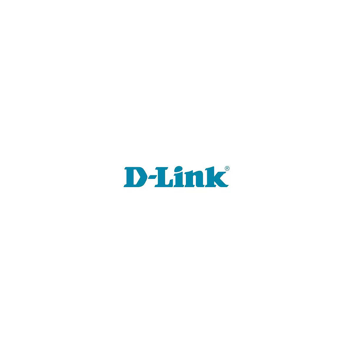 Blaues D-Link Firmenlogo mit eingetragenem Warenzeichen auf weißem Hintergrund.