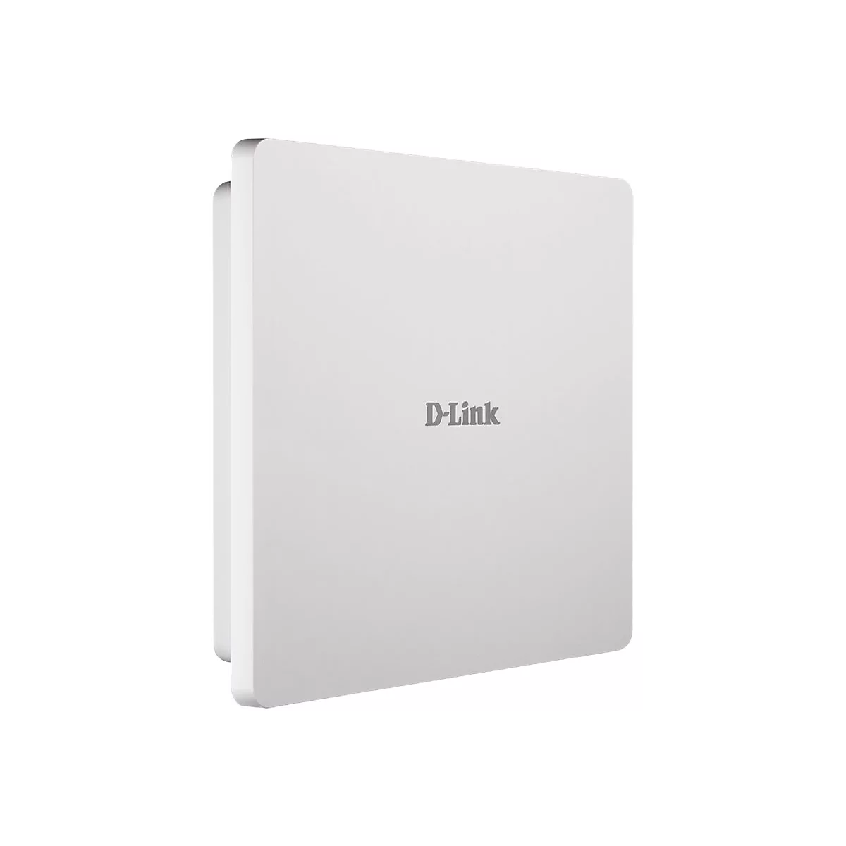 Point d'accès D-Link blanc, montré légèrement en biais de face.