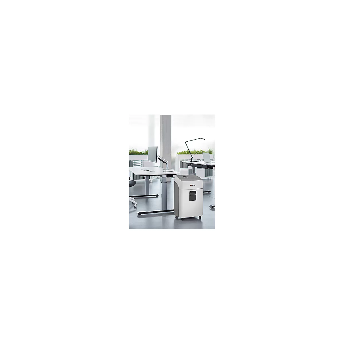 Dahle Aktenvernichter 504P, Partikelschnitt 2 x 15 mm, Sicherheitsstufe P-5, 13-15 Blatt Schnittleistung, 40 Liter, grau