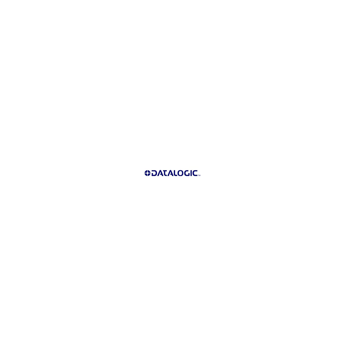 Datalogic-Logo in Dunkelblau. Ein Stern mit vier Strahlen umrahmt den Schriftzug.