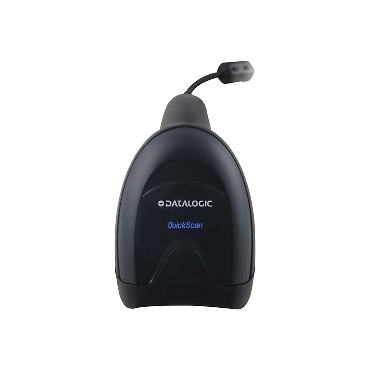 Schwarzer Barcode-Scanner mit Datalogic-Logo und QuickScan-Schriftzug.
