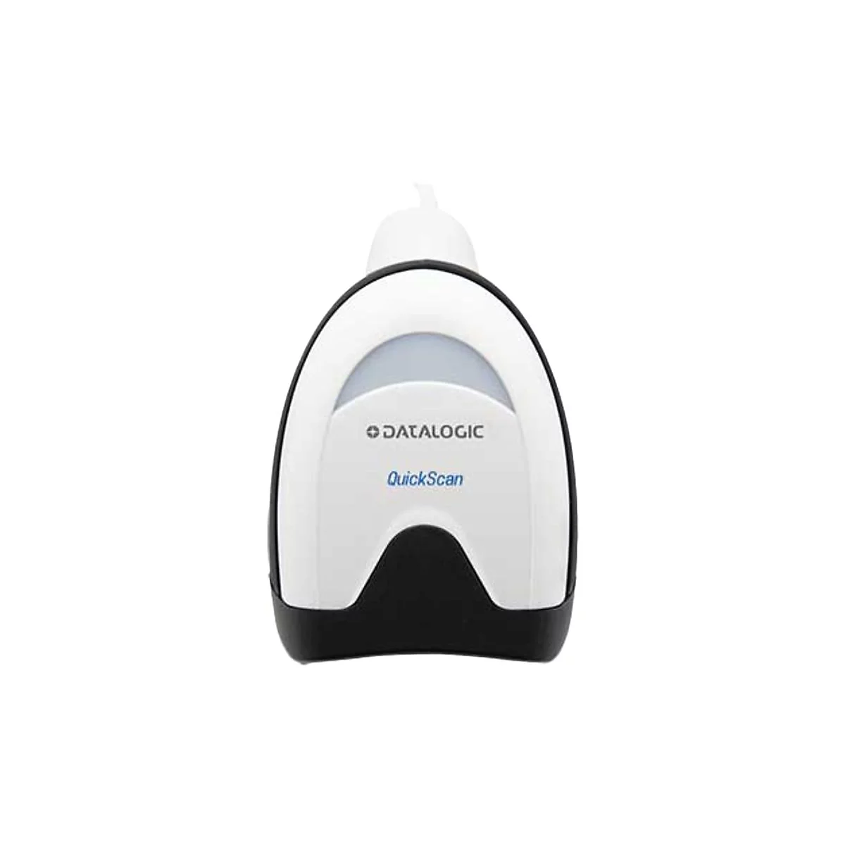 Ein weiß-schwarzer Barcode-Scanner mit der Aufschrift "DATALOGIC QuickScan".