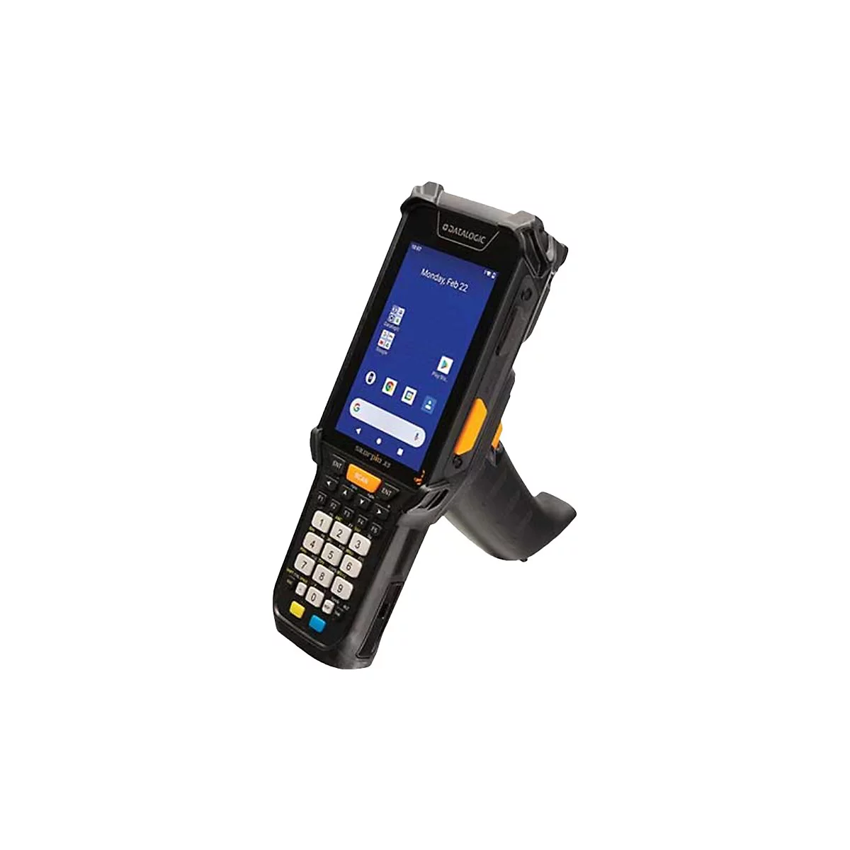 Datalogic Skorpio X5, contactless, 2D, MR, USB-C, BT, Wi-Fi, num., Gun, ext. bat., black, Android
