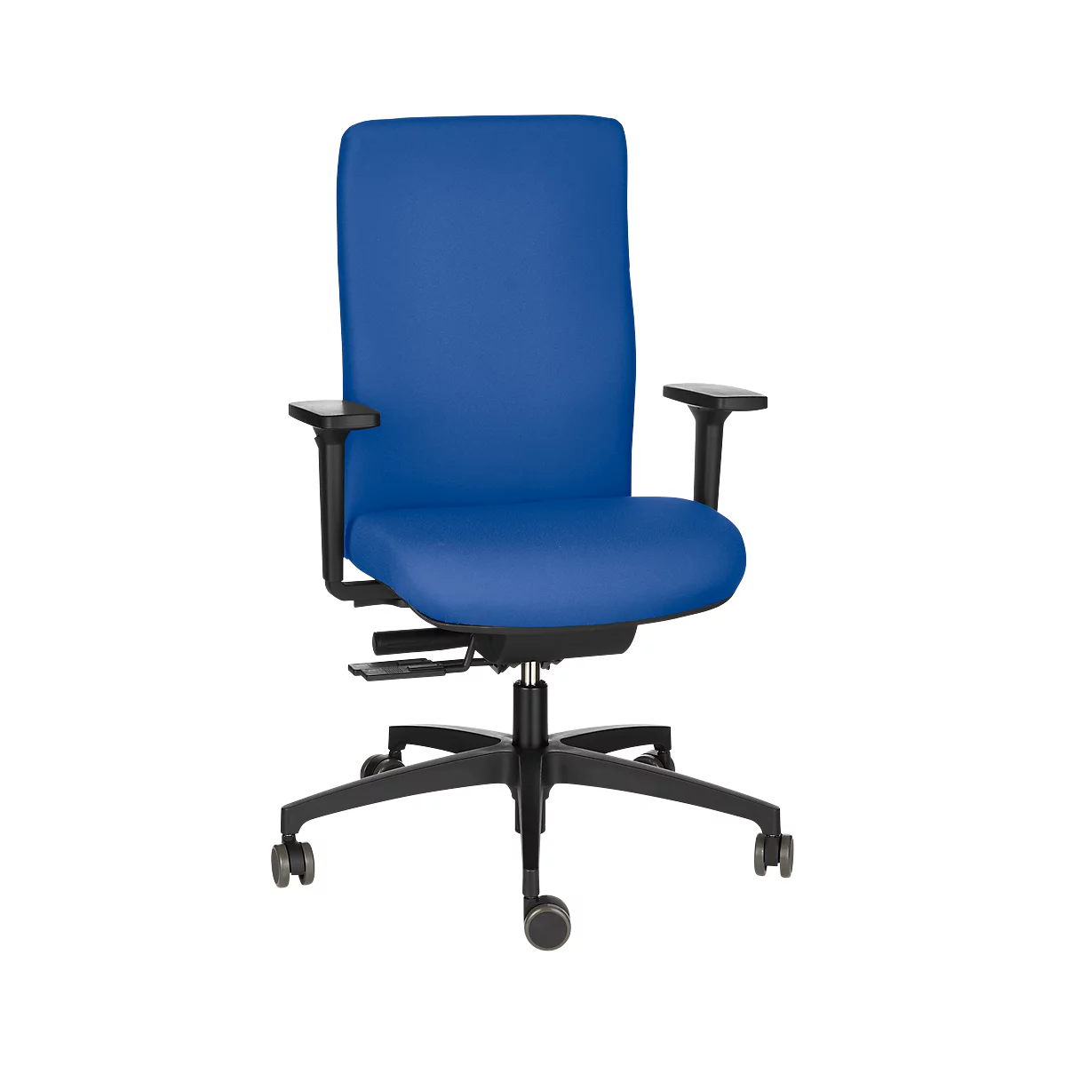 Dauphin bureaustoel SHAPE ECONOMY 2 COMFORT, synchroonmechanisme, met armleuningen, flexibele rugleuning, blauw