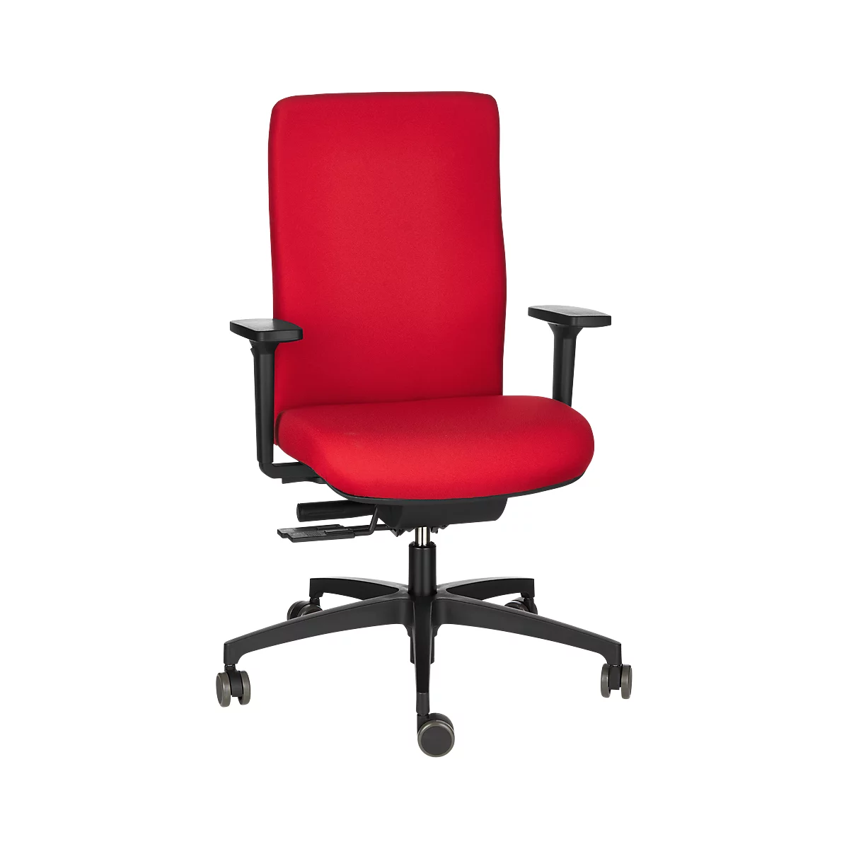 Dauphin bureaustoel SHAPE ECONOMY 2 COMFORT, synchroonmechanisme, met armleuningen, flexibele rugleuning, rood