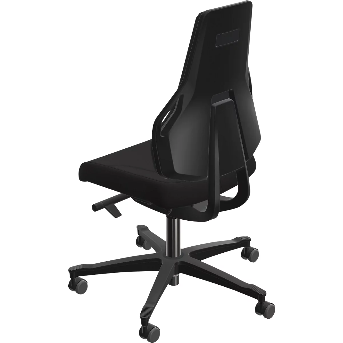 Dauphin Tec Identity bureaustoel, zonder armleuningen, synchroonmechanisme, voorgevormde zitting, lendensteun, stoffen bekleding, zwart/zwart