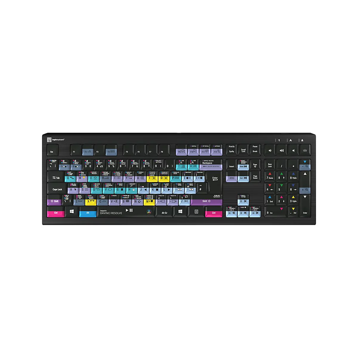 Davinci Resolve 17 Astra 2 - Tastatur - hintergrundbeleuchtet - USB - QWERTY - GB