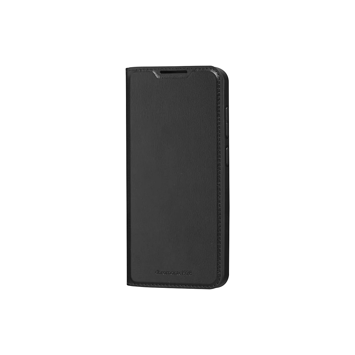 Schwarze Handyhülle mit Klappfunktion; das Logo dbrantomante1928 ist zu sehen.