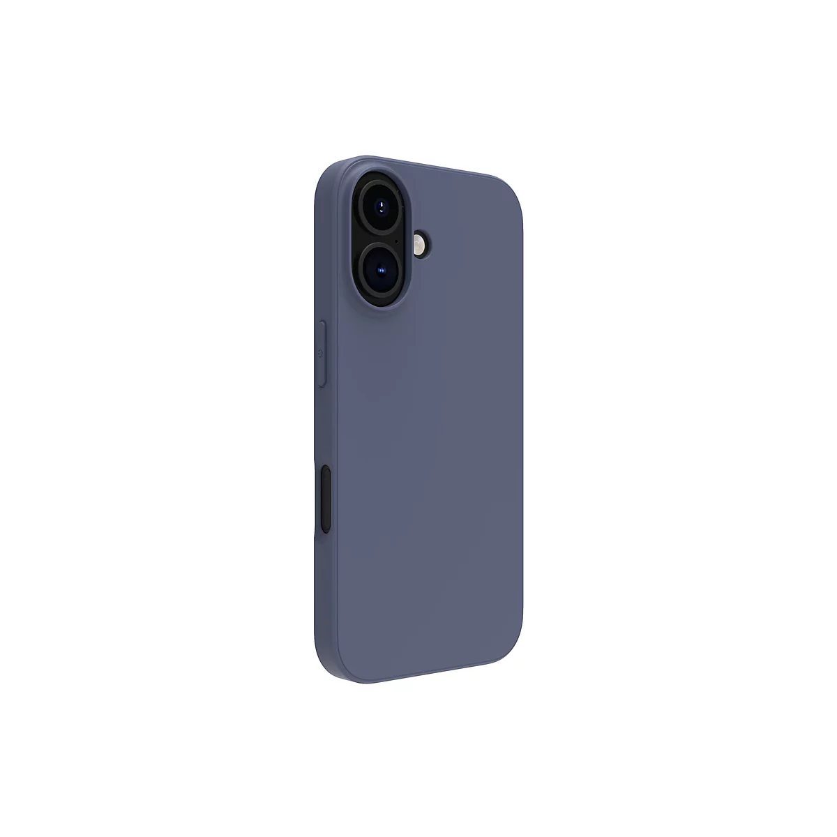 Blaues Smartphone Case vor weißem Hintergrund. Die Aussparung für die Kamera ist deutlich zu sehen.