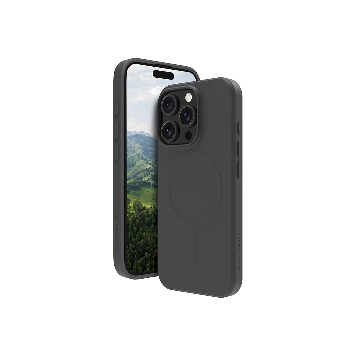 dbramante1928 Greenland Pro - Hintere Abdeckung für Mobiltelefon - kompatibel mit MagSafe - recycelter Kunststoff - Night Black - für Apple iPhone 16 Pro