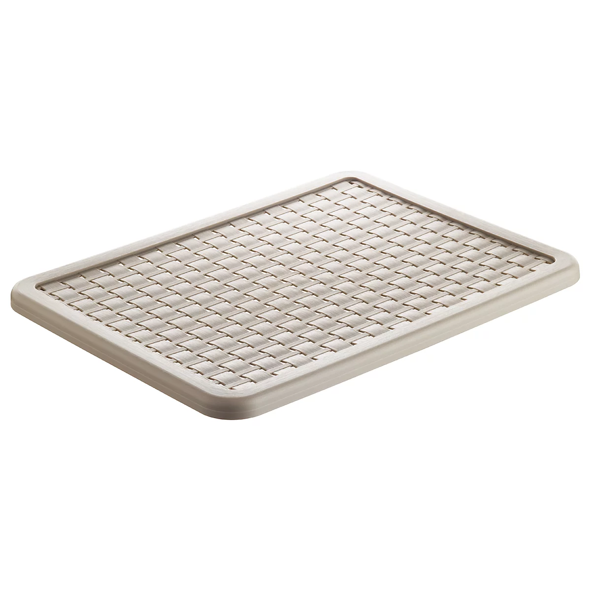 Deckel für Aufbewahrungskorb Rotho COUNTRY mit Volumen 18 l & Format A4, L 375 x B 285 x H 15 mm, Polypropylen, cappuccino