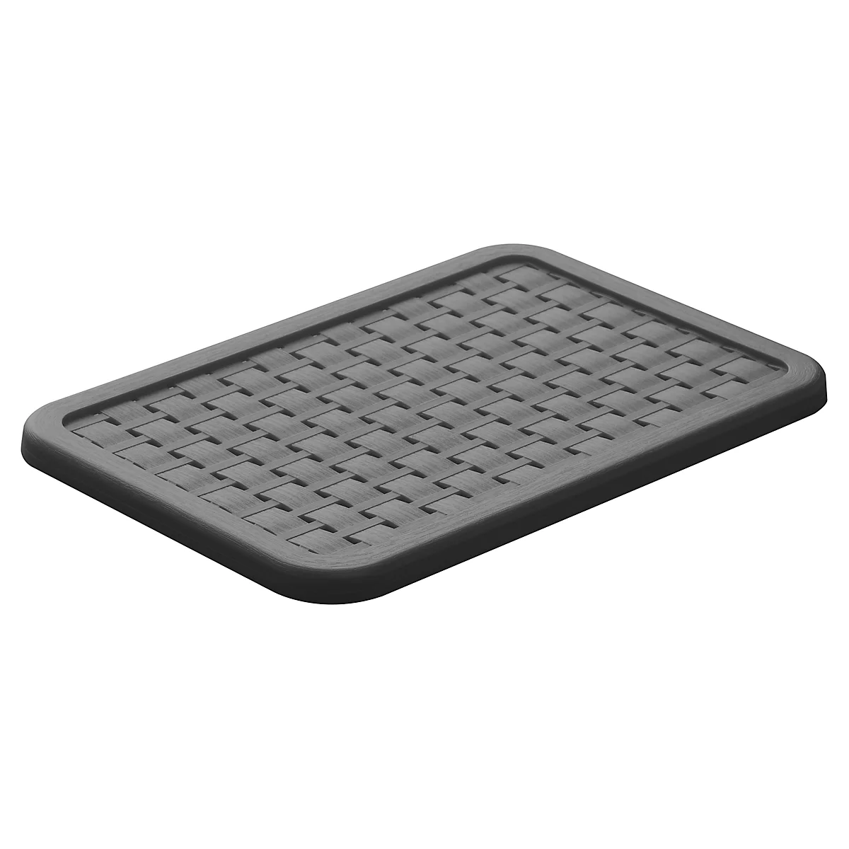Deckel für Aufbewahrungskorb Rotho COUNTRY mit Volumen 6 l & Format A5, L 284 x B 190 x H 13 mm, Polypropylen, anthrazit
