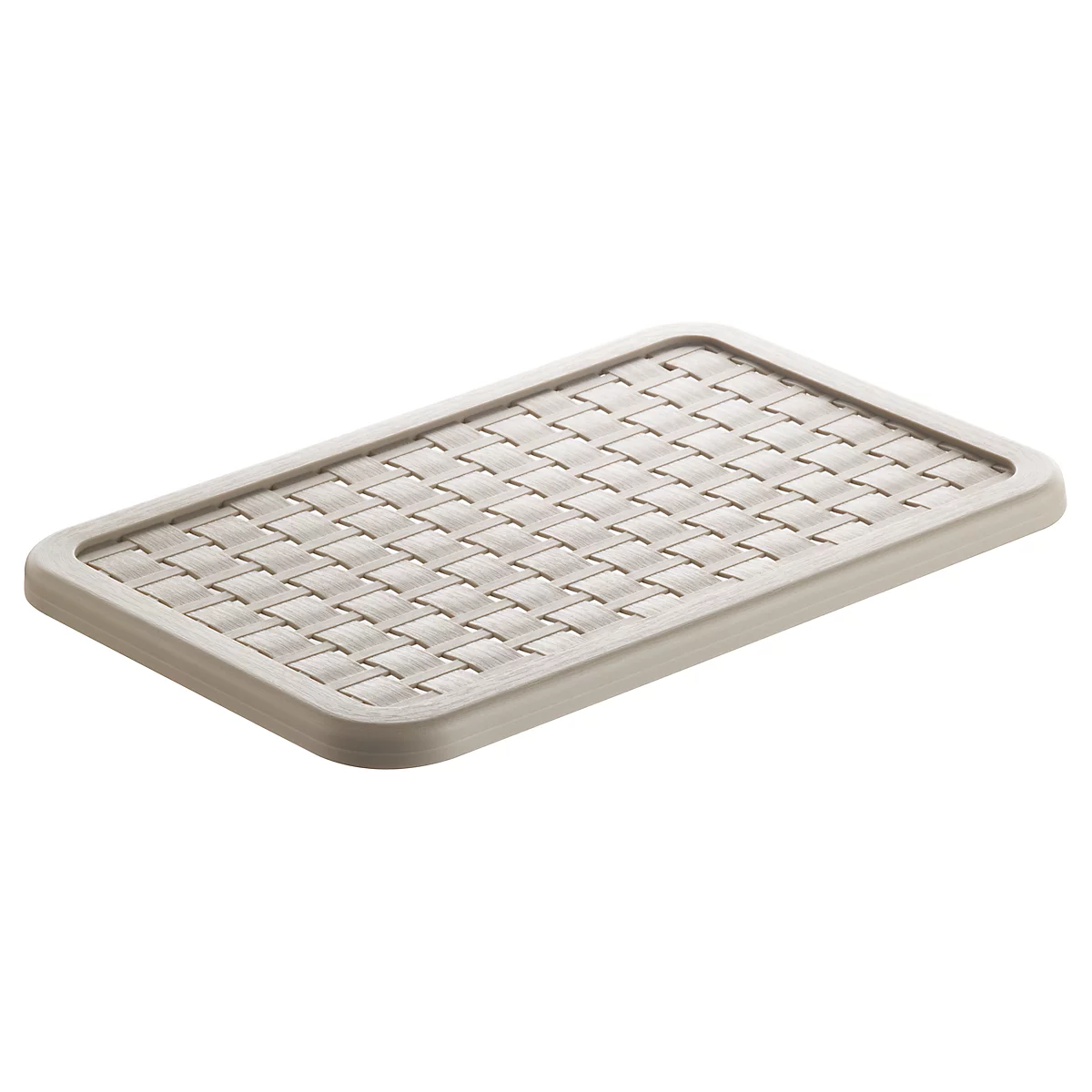 Deckel für Aufbewahrungskorb Rotho COUNTRY mit Volumen 6 l & Format A5, L 284 x B 190 x H 13 mm, Polypropylen, cappuccino