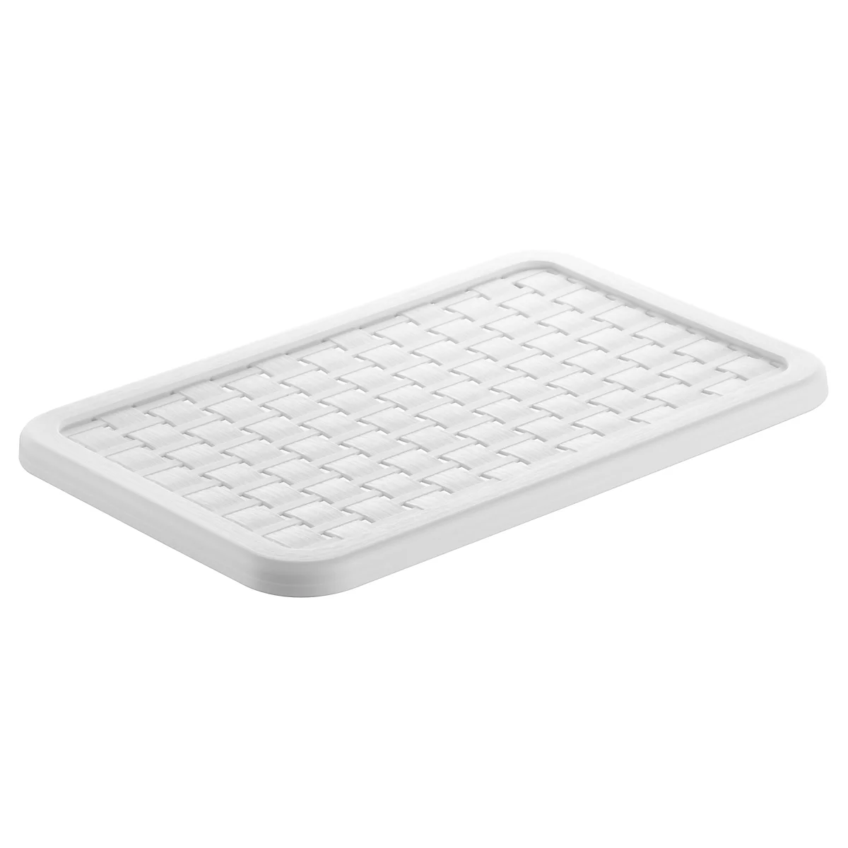 Deckel für Aufbewahrungskorb Rotho COUNTRY mit Volumen 6 l & Format A5, L 284 x B 190 x H 13 mm, Polypropylen, weiss