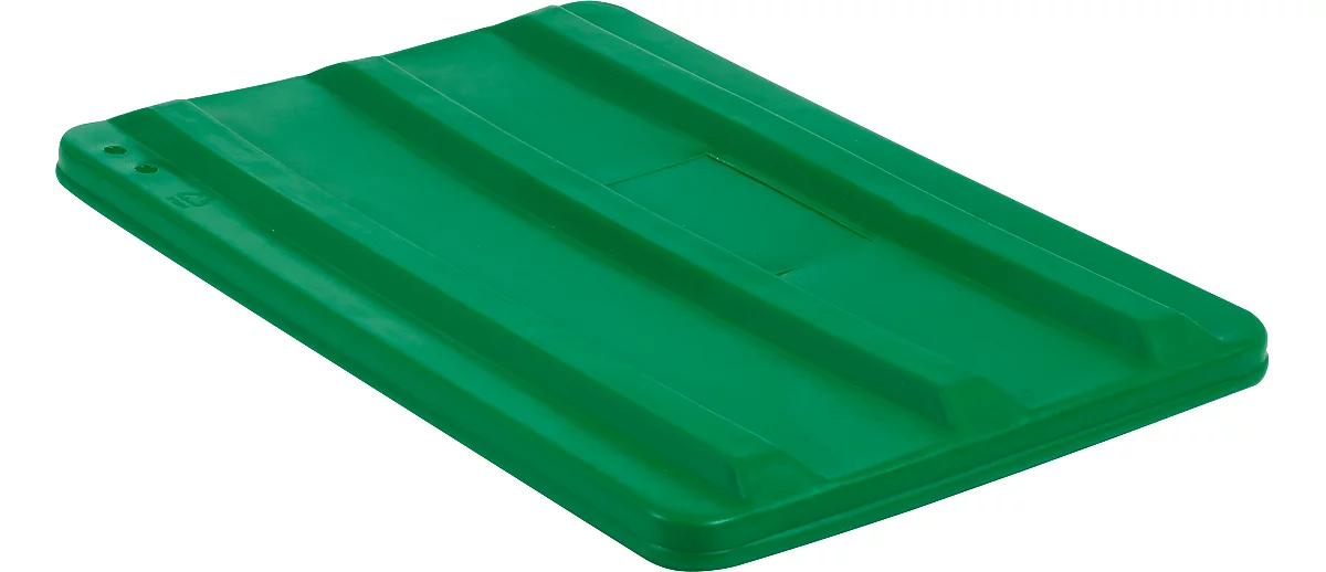 Deckel für Rechteckbehälter, Kunststoff, 135 l, grün