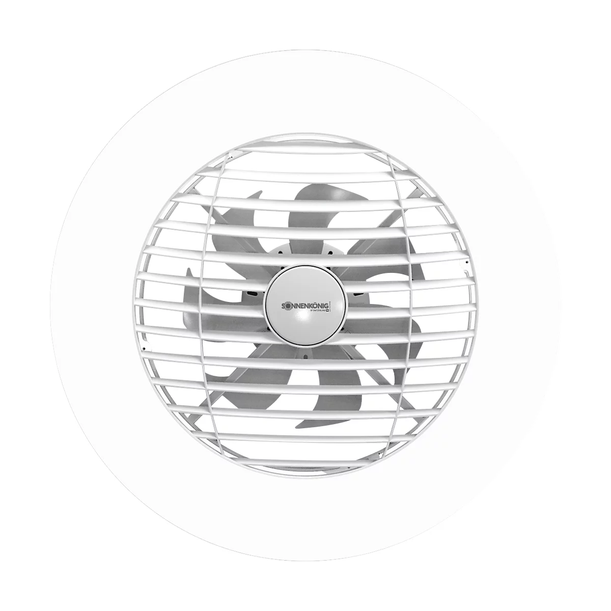 Deckenventilator mit LED-Licht Orbit, 3 Geschwindigkeiten, Fernbedienung, 75 W, B 550 x T 550 x H 245 mm