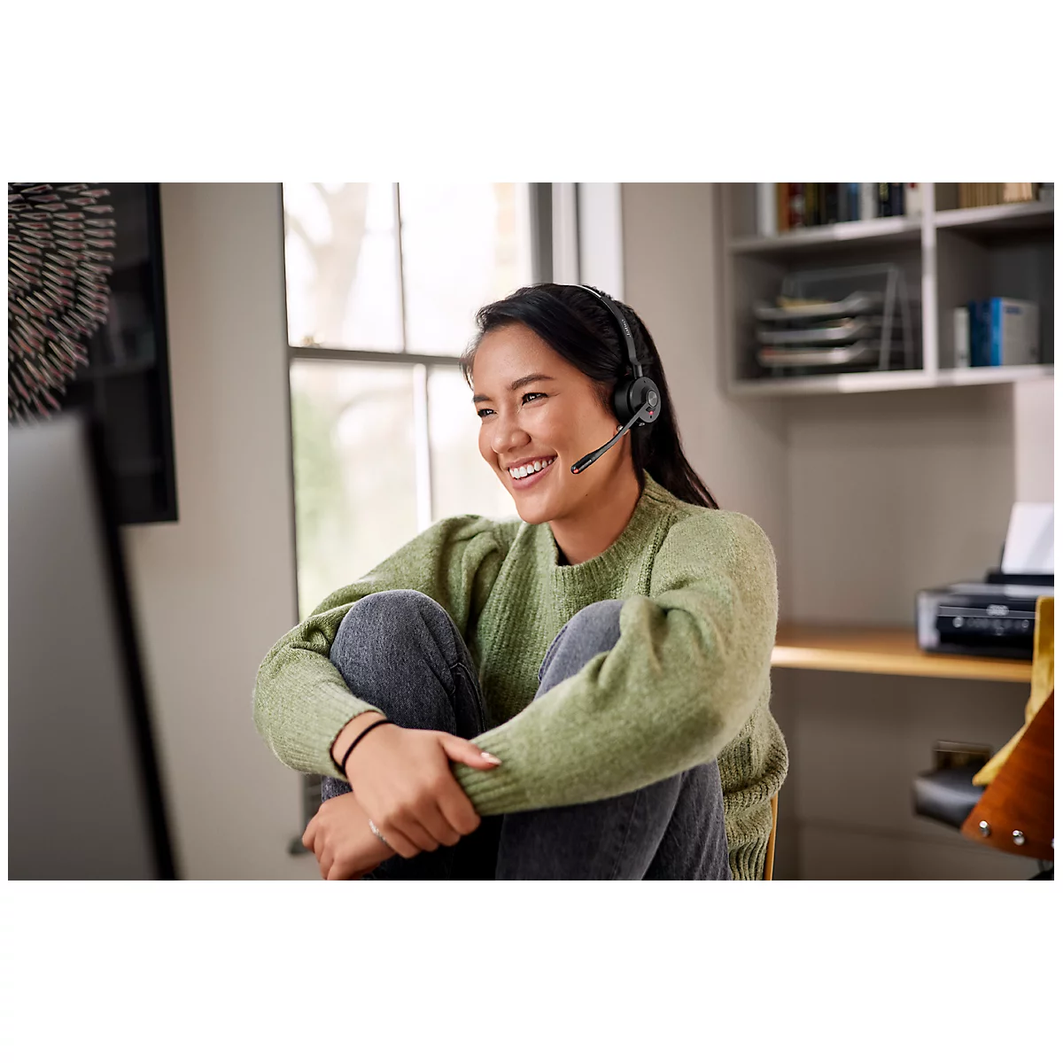 DECT Headset Jabra Engage 55 Stereo, schnurlos, USB-C-Adapter, kompatibel zu MS Teams, bis zu 13 Std. Akku