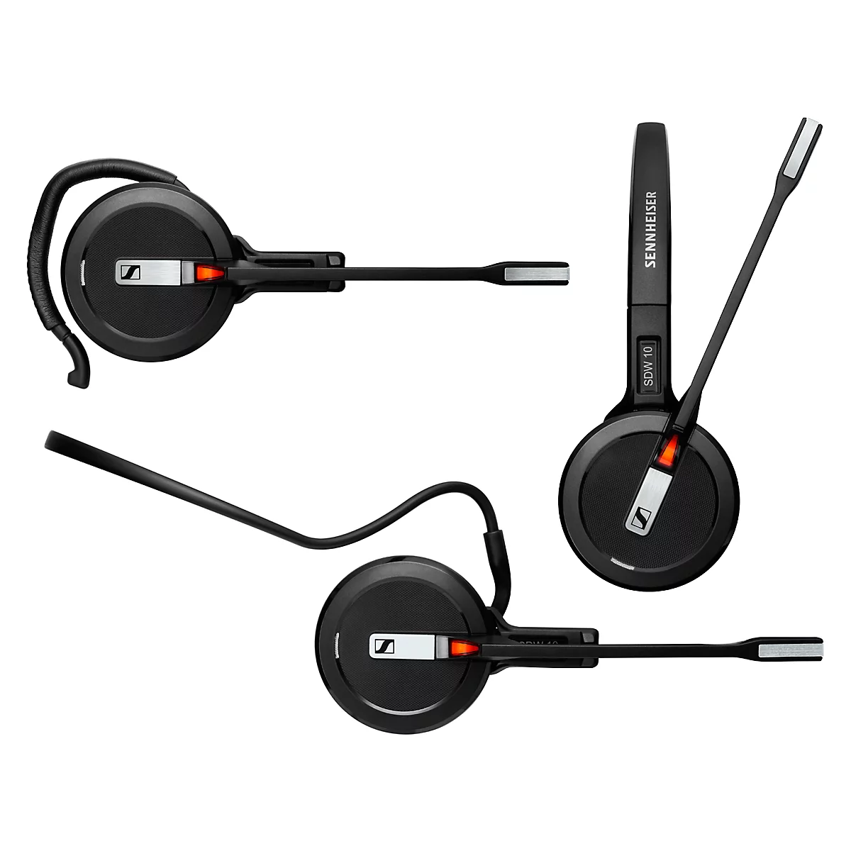 DECT-Headset Sennheiser SDW 5015, kabellos, monaural, UC-optimiert, Super-Wideband-Audio