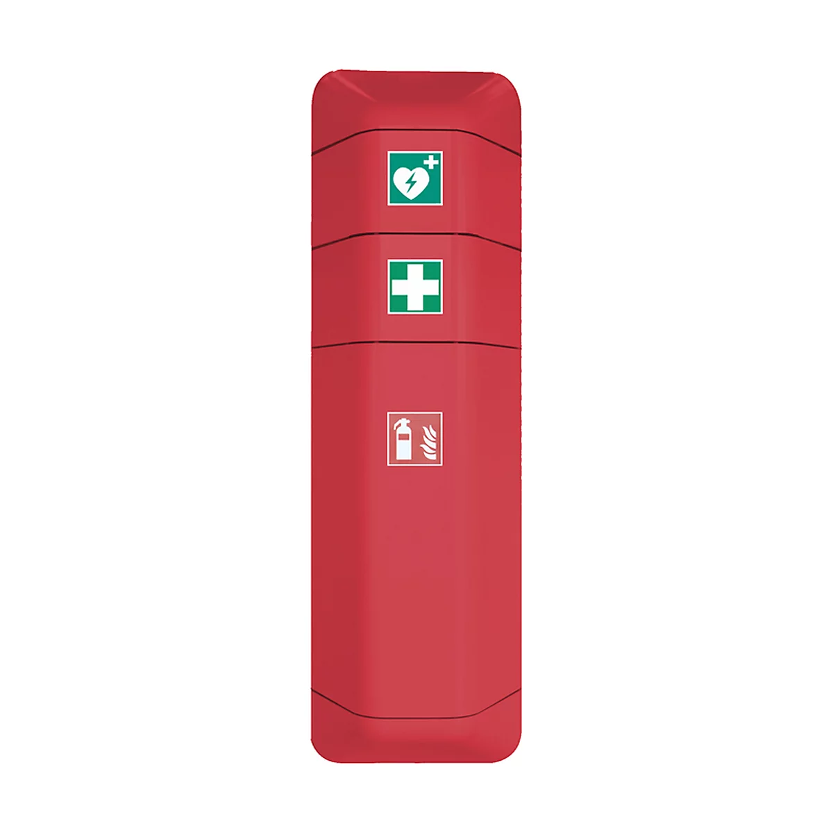 Defibrillator-Aufsatz, f. Feuerlöscherschrank help, B 434 x T 225 x H 196 mm, rot