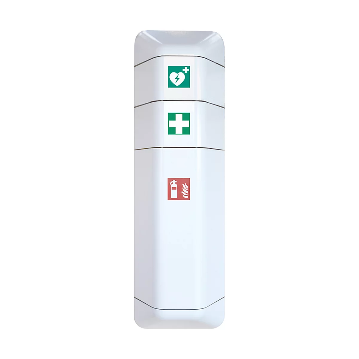 Defibrillator-opzetstuk, voor brandblusserkast help, B 434 x D 225 x H 196 mm, wit