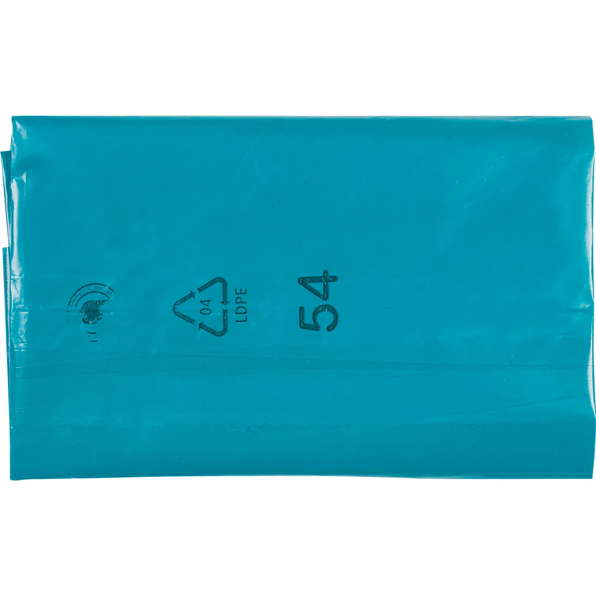 Deiss afvalzakken, 240 liter, gerecycled LDPE, scheurvast en veelzijdig, B 800+400 x H 1200 mm, blauw, 200 stuks