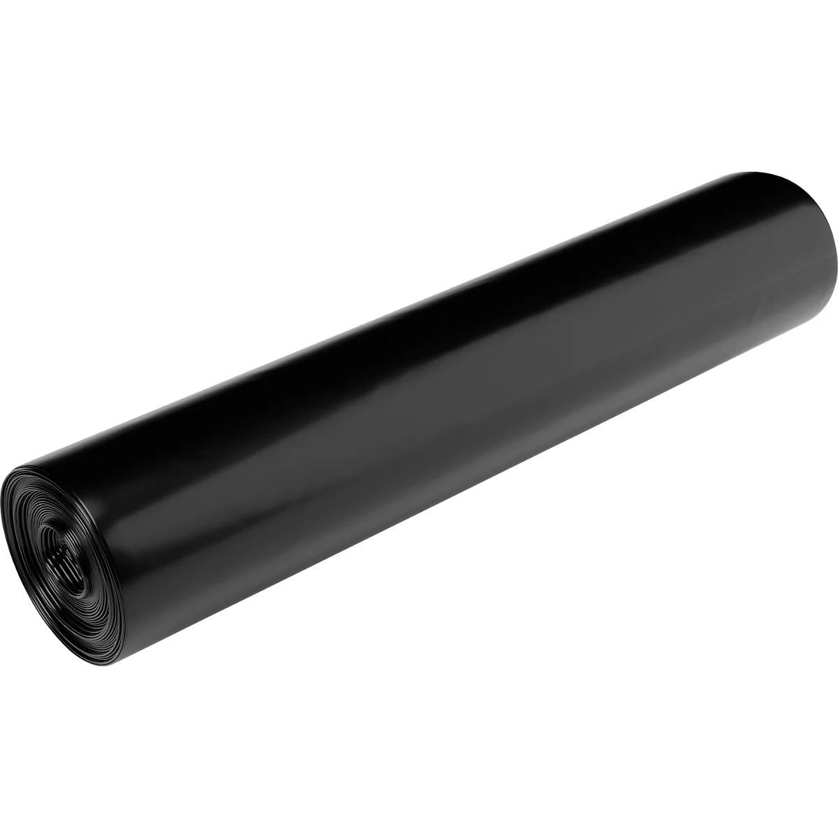 Deiss afvalzakken, 240 liter, gerecycled LDPE, voor afvalbakken, scheurvast, slijtvast, B 600+550 x H 1350 mm, zwart, 100 stuks