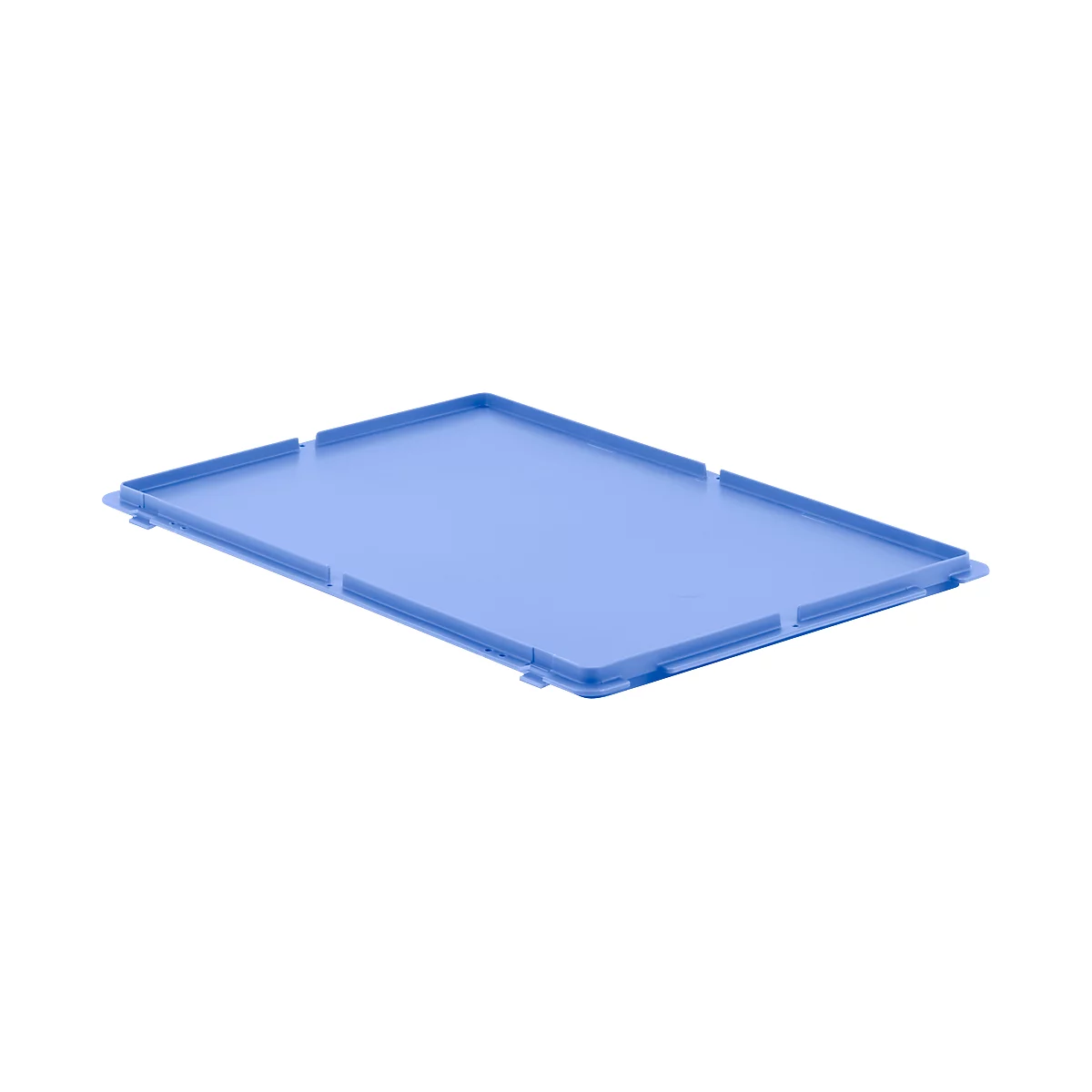 Deksel, voor EURO kratten uit de MF en LTF serie, met haak, blauw