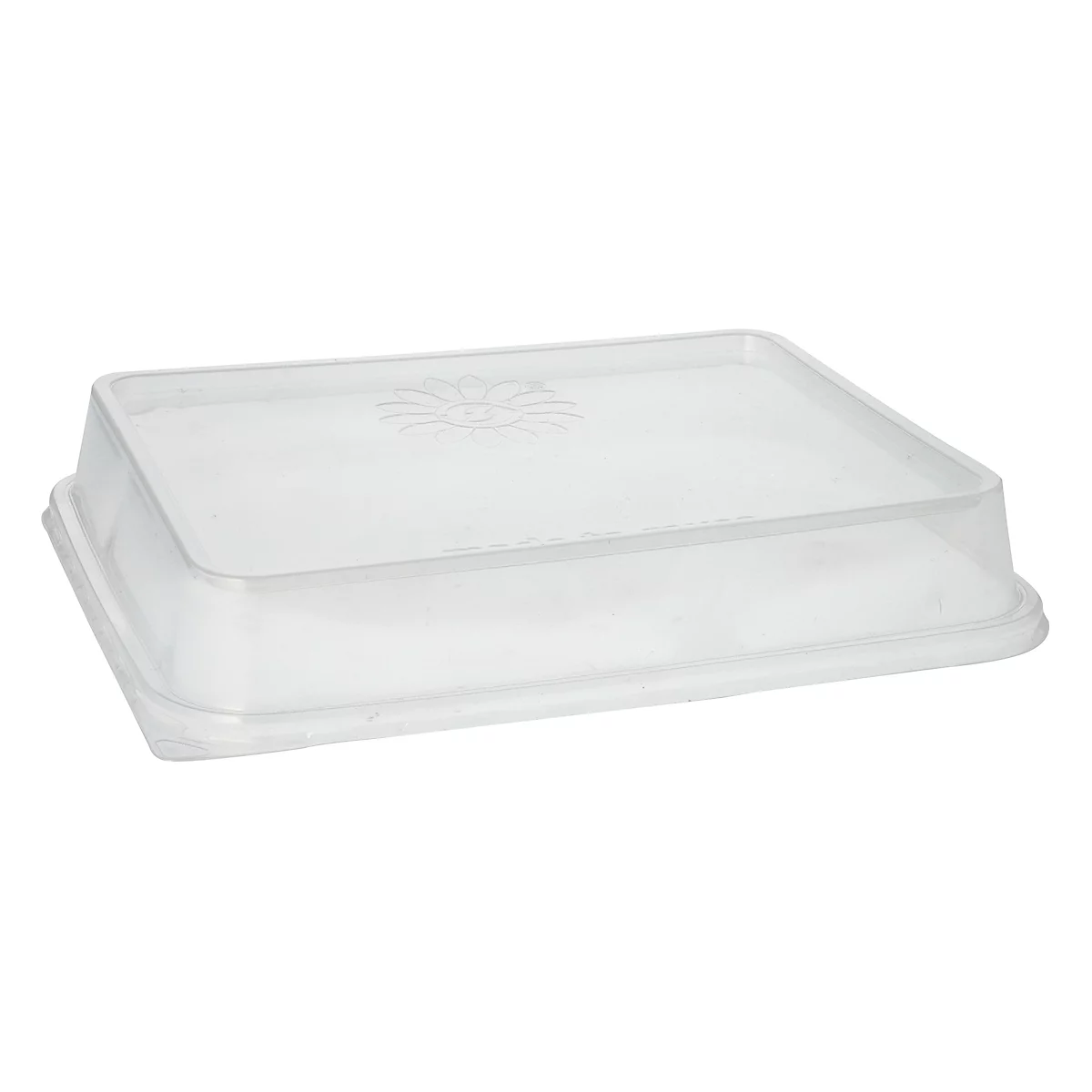 Deksels voor menubakken Papstar Circulware van Havel, herbruikbaar, magnetron- en vaatwasmachinebestendig, recycleerbaar, L 234 x B 187 x H 20 mm, PP, transparant, 20 st.