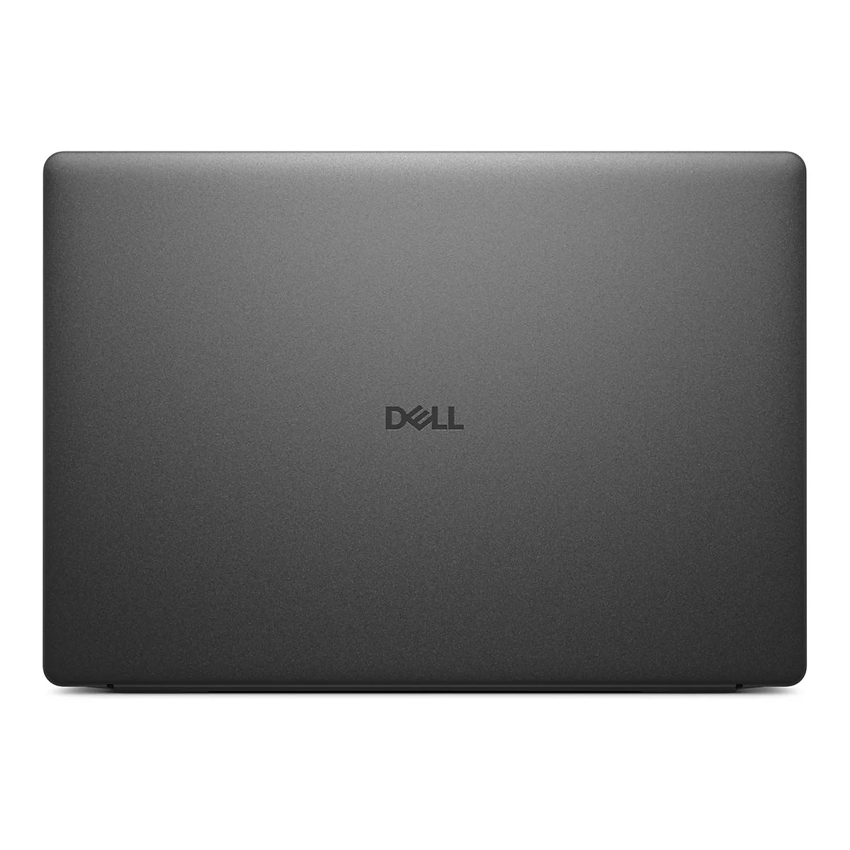 Dunkelgraues Laptop-Oberteil mit dem Dell-Logo in der Mitte.