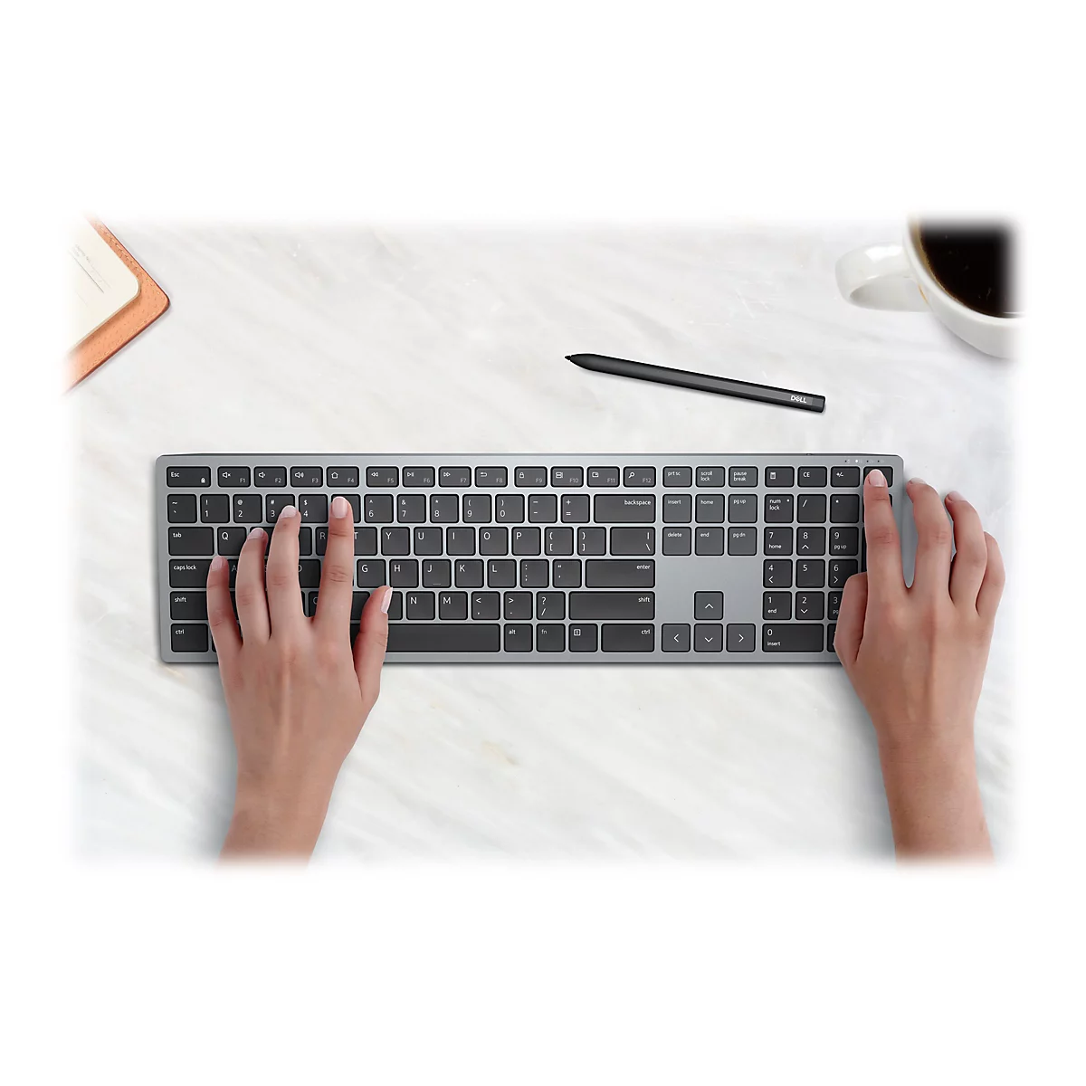 Dell Multi-Device KB700 - Tastatur - kabellos - 2.4 GHz, Bluetooth 5.0 - QWERTZ - Deutsch