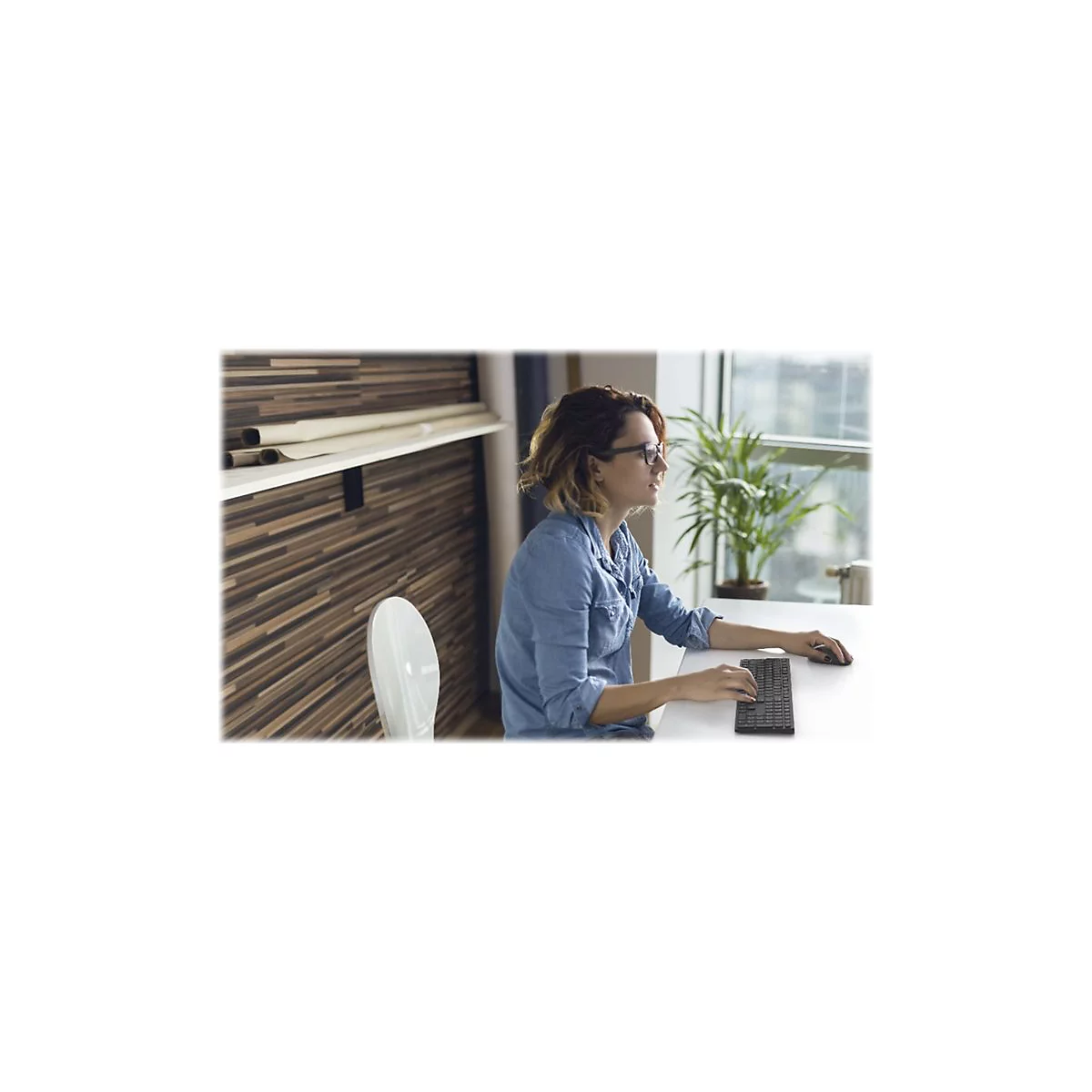 Dell Pro KM5221W - Tastatur-und-Maus-Set - QWERTY - US International - Schwarz