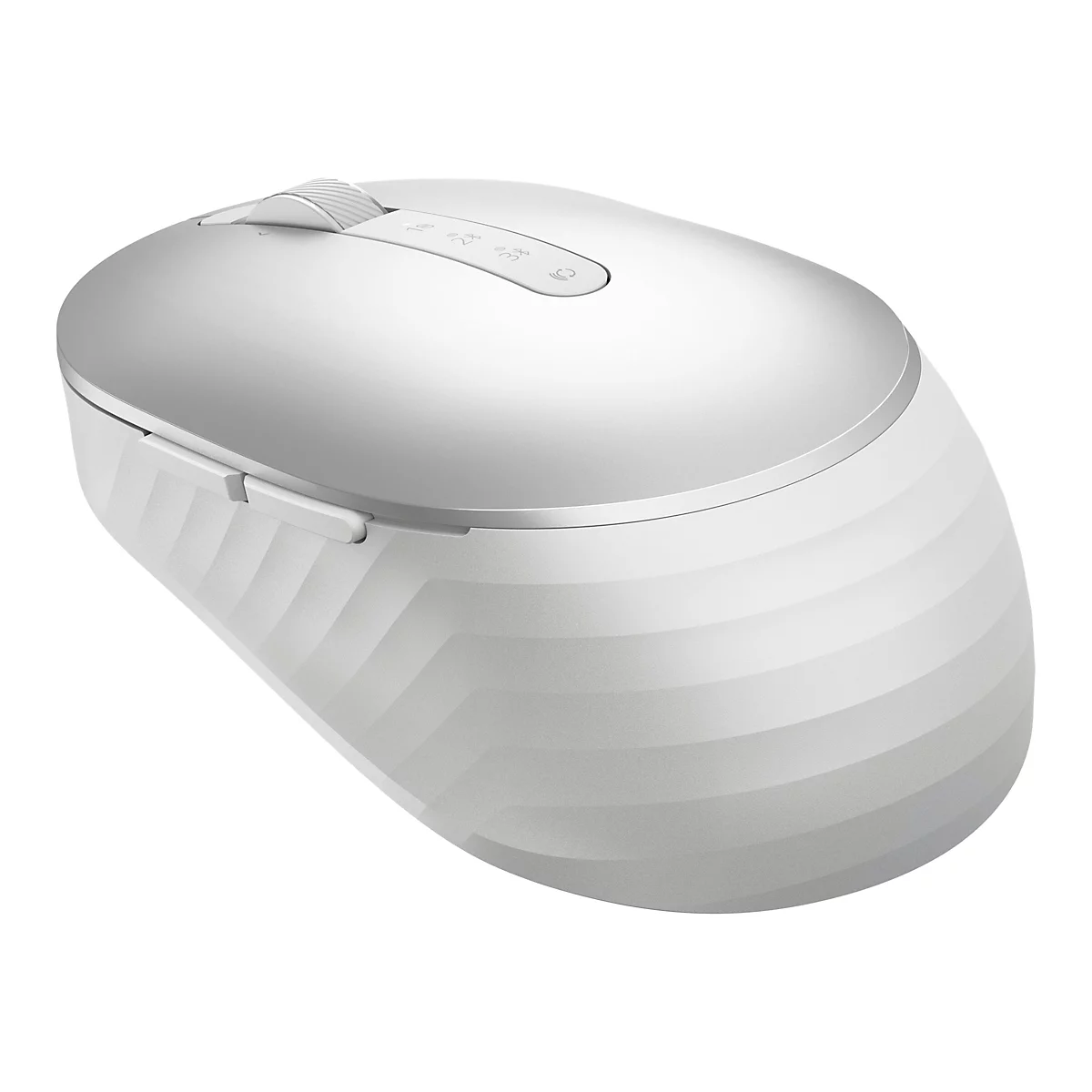 Dell Pro Premium kompakte Maus – MS7421W - Platinum Silver (silber) - Beidhändig - Optisch - RF Wireless + Bluetooth - 1600 DPI - Platin - Silber