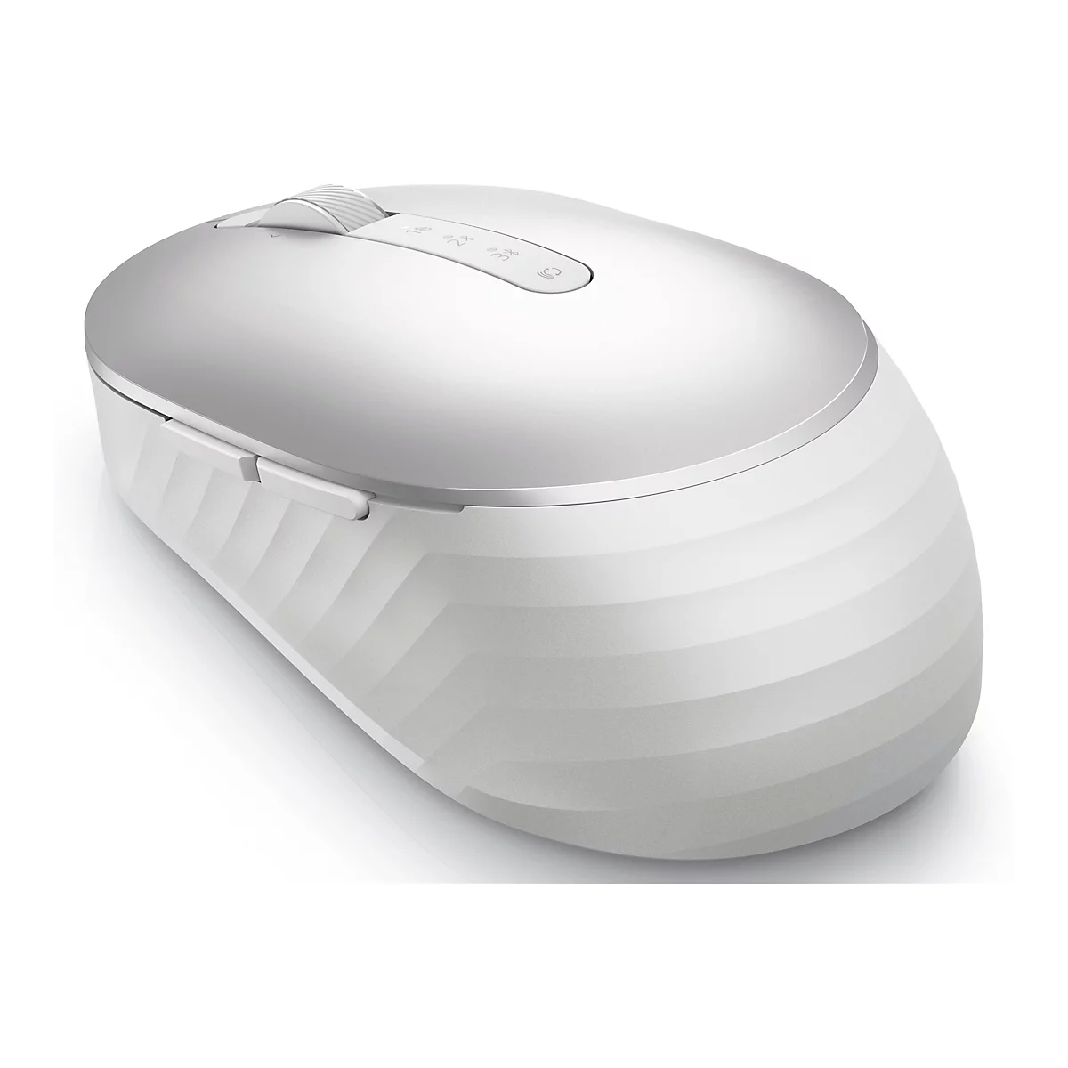 Dell Pro Premium kompakte Maus – MS7421W - Platinum Silver (silber) - Beidhändig - Optisch - RF Wireless + Bluetooth - 1600 DPI - Platin - Silber