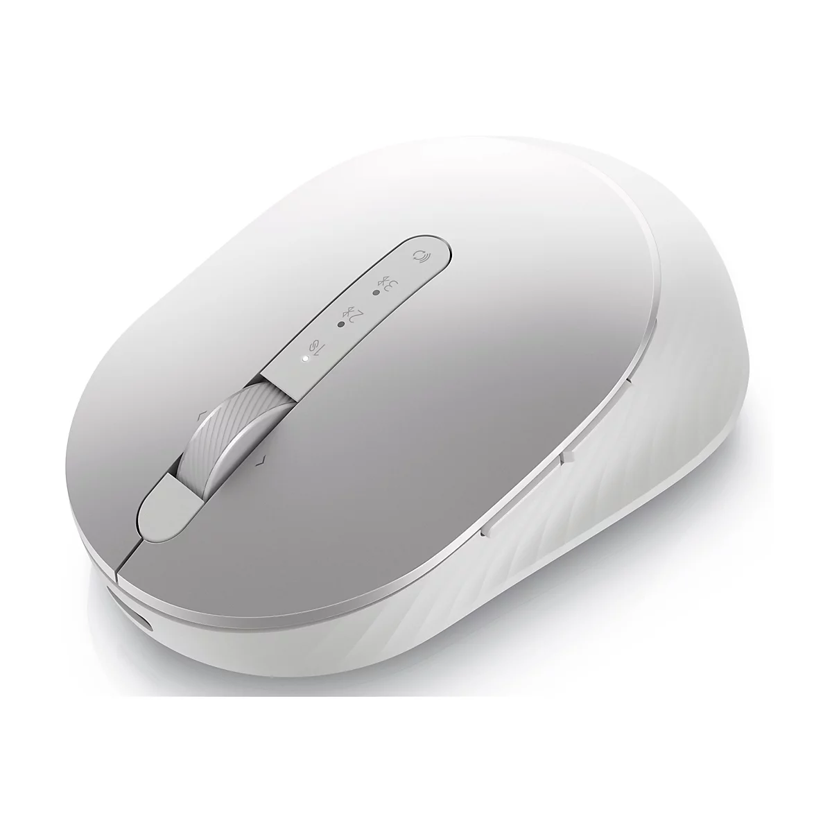 Dell Pro Premium kompakte Maus – MS7421W - Platinum Silver (silber) - Beidhändig - Optisch - RF Wireless + Bluetooth - 1600 DPI - Platin - Silber