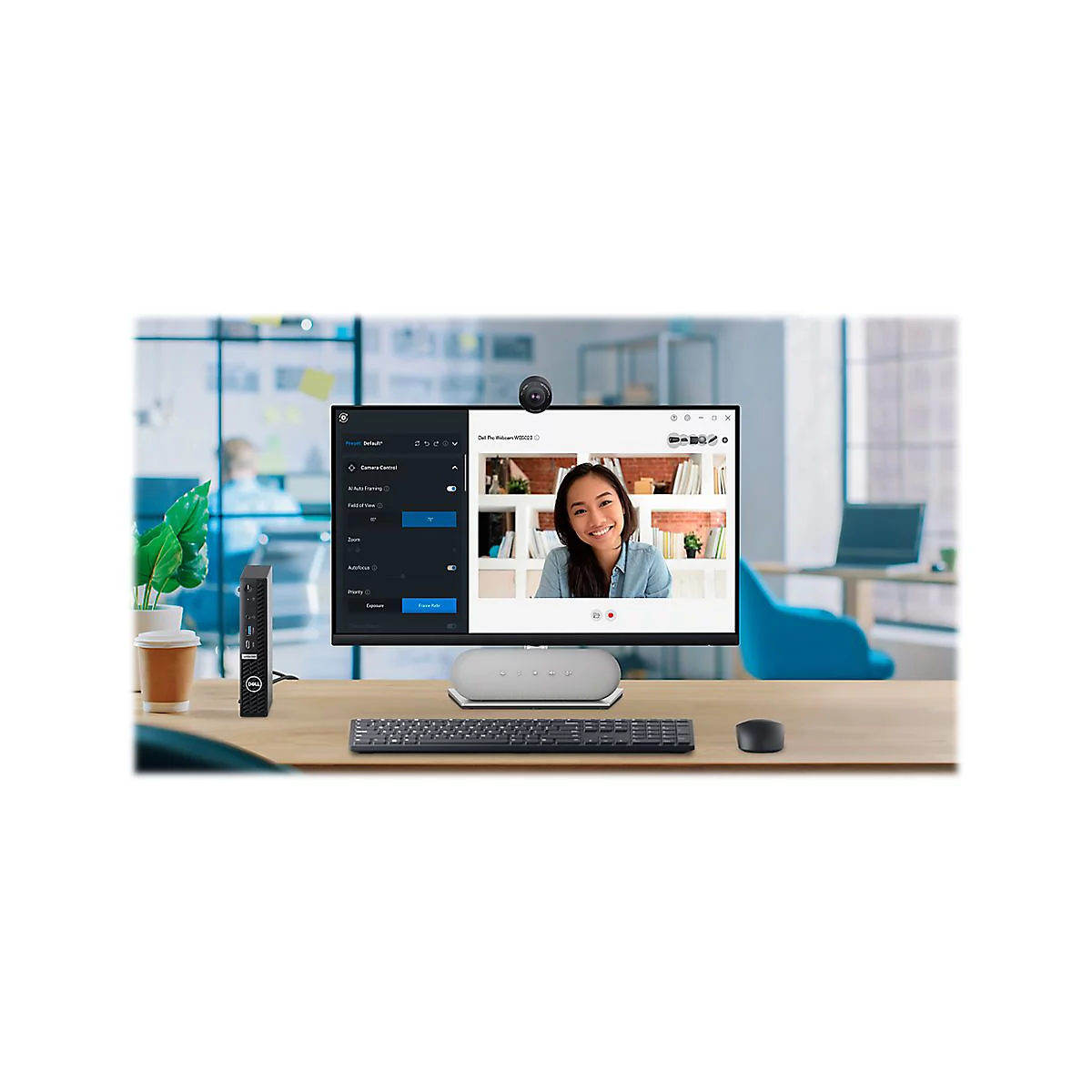 Dell Pro WB5023 - Webcam - Farbe - 2560 x 1440 - Audio - USB 2.0