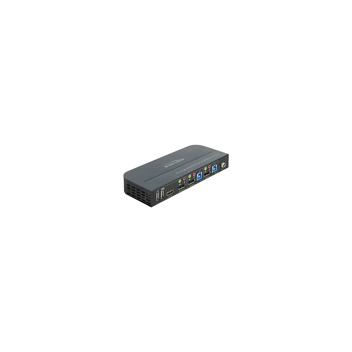 Delock DisplayPort 1.4 KVM Switch 8K 30 Hz with USB 3.0 and Audio - KVM-/Audio-/USB-Switch - 2 Anschlüsse