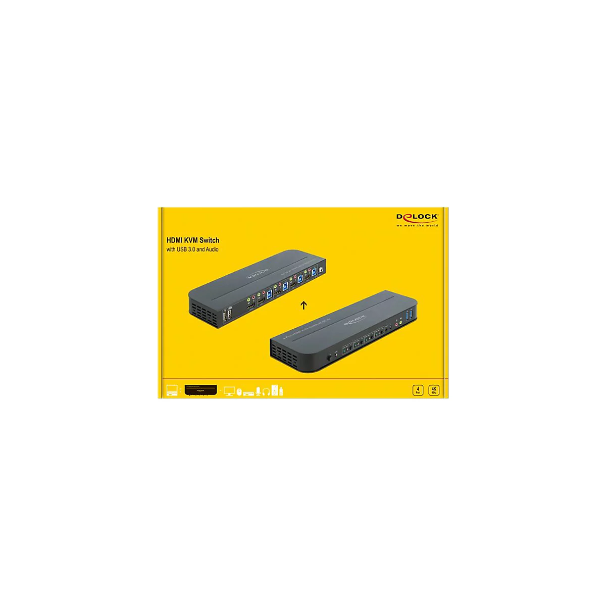 Delock - KVM-/Audio-Switch - 4 Anschlüsse