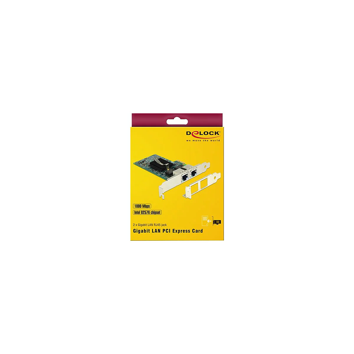 Delock PCI Express Card > 2 x Gigabit LAN - Netzwerkadapter - PCIe 2.0 - Gigabit Ethernet x 2