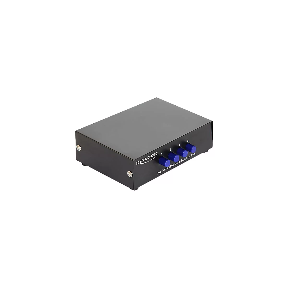 Delock Switch Audio / Video 4 port manual bidirectional - Video/Audio-Schalter - 4 Anschlüsse