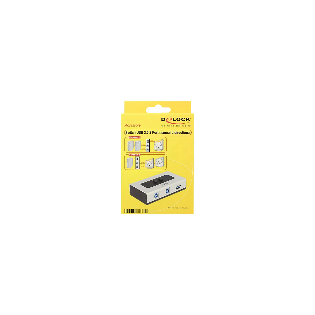 Delock Switch USB 3.0 2 port manual bidirectional - USB-Umschalter für die gemeinsame Nutzung von Peripheriegeräten - 2 Anschlüsse