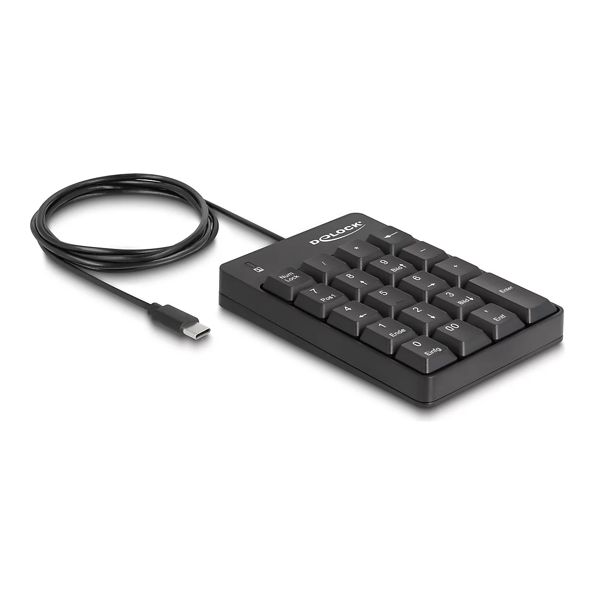 Delock - Tastenfeld - 19 keys - USB-C - Schwarz - retail