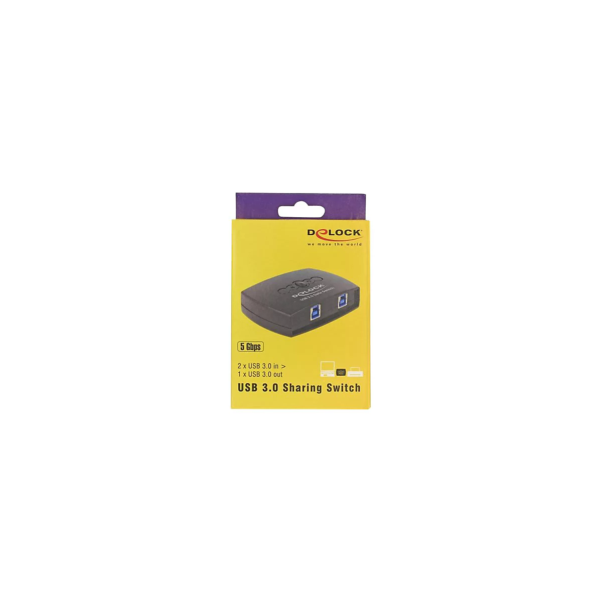 Delock USB 3.0 Sharing Switch 2 - 1 - USB-Umschalter für die gemeinsame Nutzung von Peripheriegeräten - 2 Anschlüsse