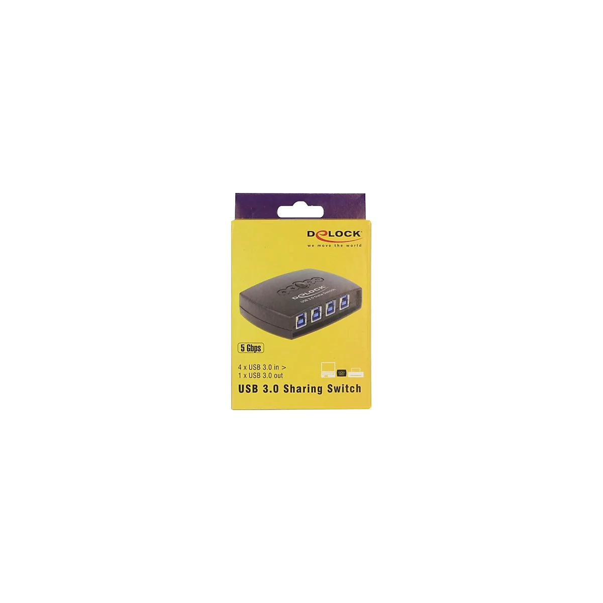 Delock USB 3.0 Sharing Switch 4 - 1 - USB-Umschalter für die gemeinsame Nutzung von Peripheriegeräten - 4 Anschlüsse