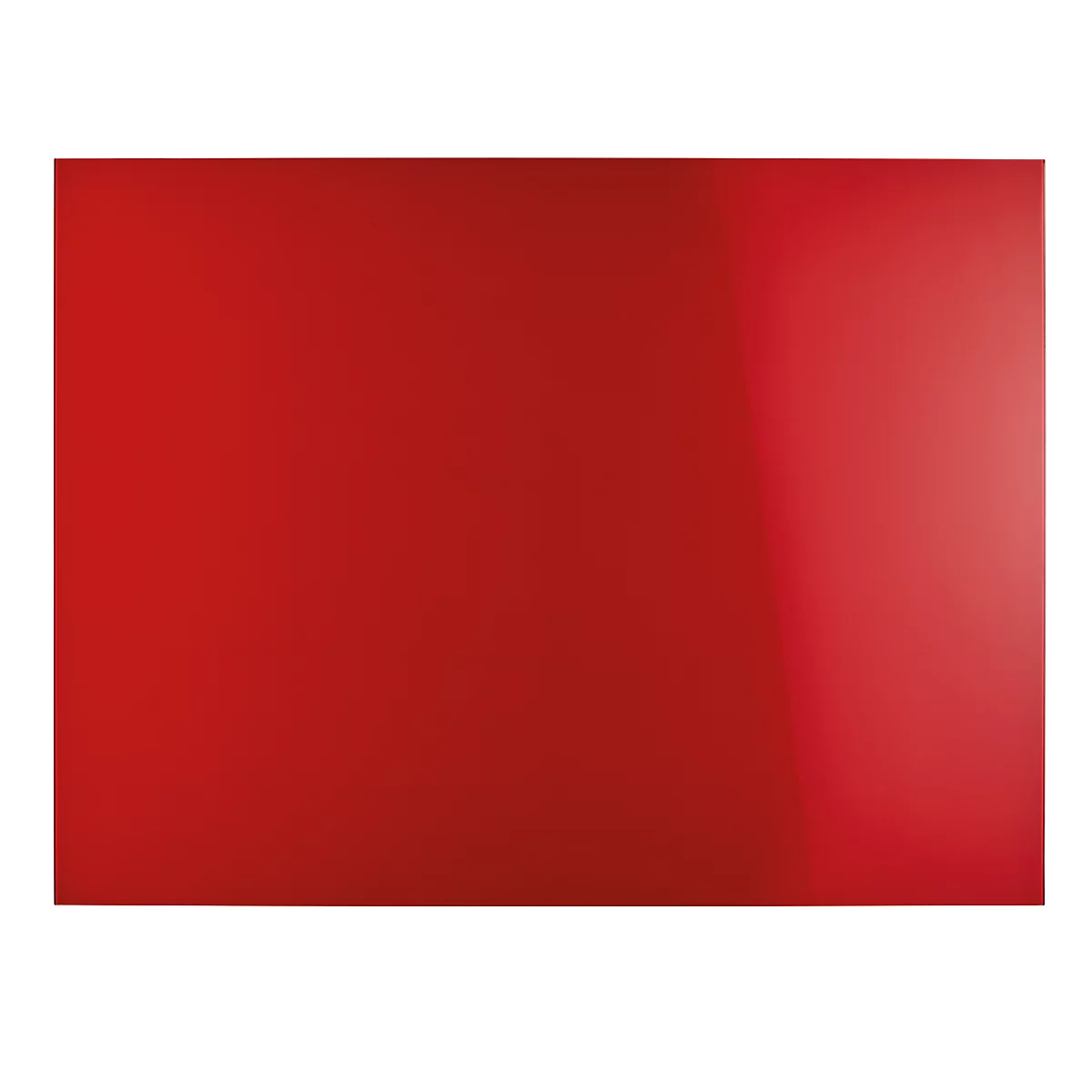 Design-Glasboard magnetoplan®, magnetisch, beschreibbar, Querformat, rot, 1200 x 900 mm